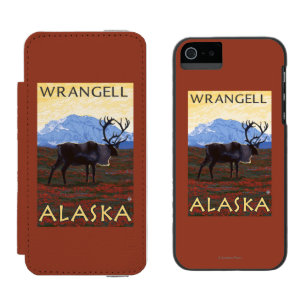 Caribou Scene - Wrangell, Alaska Incipio Watson™ iPhone 5 Wallet Case