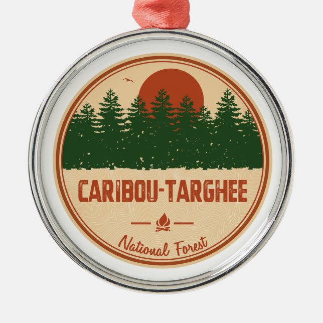 Caribou-Targhee National Forest Metal Ornament (Front)