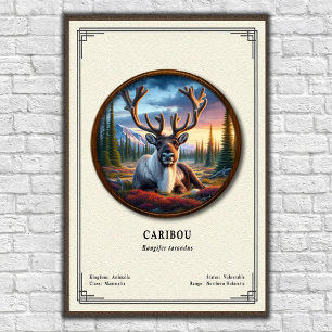 Caribou Zoology Series Poster