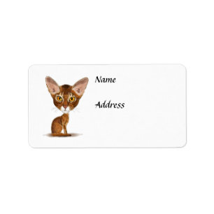 Caricature Abyssinian Label