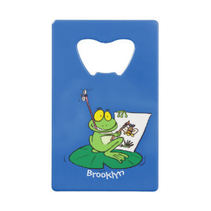 Caricature amusante de grenouille verte