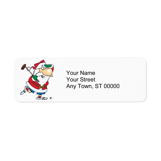 caricature amusante golfeur santa claus (Devant)