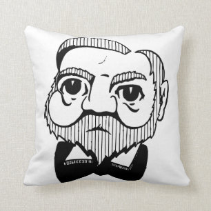 Caricature Andrew Carnegie Throw Pillow