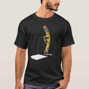 Caricature au crayon nerveux Drôle T-shirt cadeau