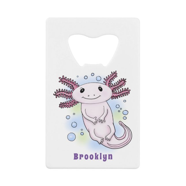 Caricature axolotl rose adorable (Devant)