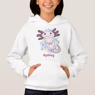 Caricature axolotl rose adorable