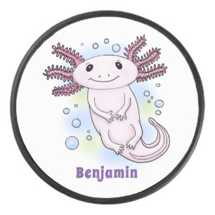 Caricature axolotl rose adorable