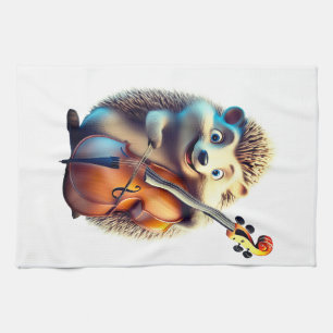 Caricature, Cartoon, Illustration A musical Kitchen Towel