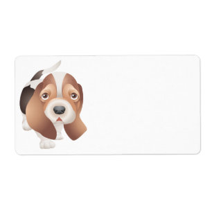 Caricature Chien Chien Mignonne Basset Hound