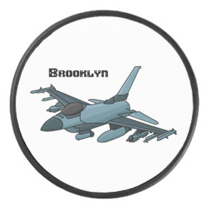 Caricature d'avion de chasse militaire
