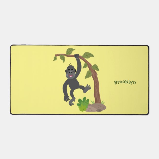 Caricature de bébé gorille joyeux (Recto)