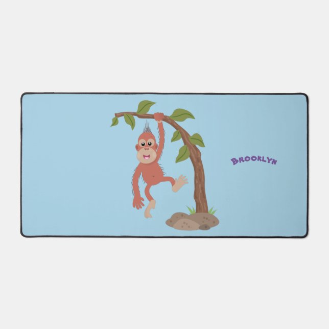 Caricature de bébé orangoutan joyeux (Recto)