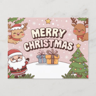 Caricature de charme Joyeux Noël Carte