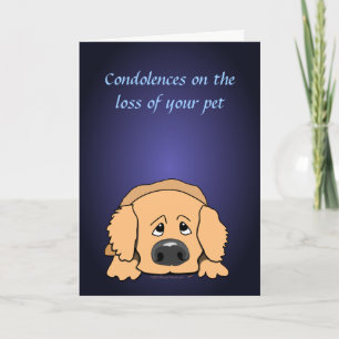 Caricature de chien triste condense la carte de sy