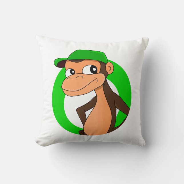 Caricature de chimpanzé lancer oreiller (Recto)