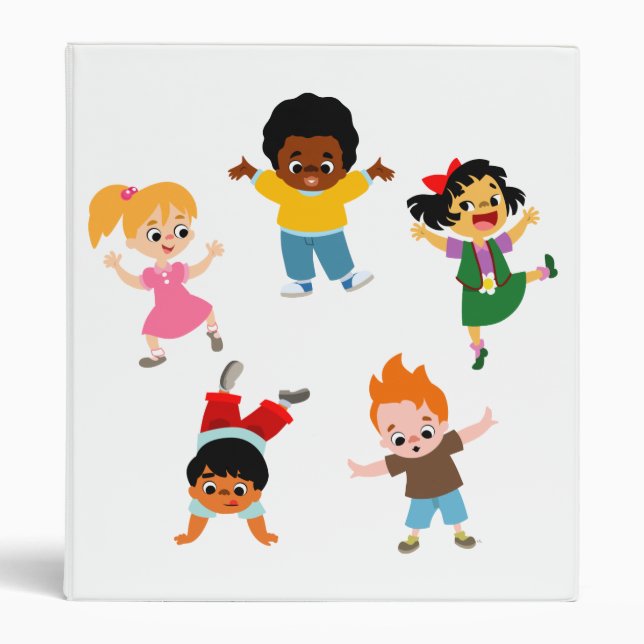 Caricature de cinq enfants Avery Classeur (Devant)