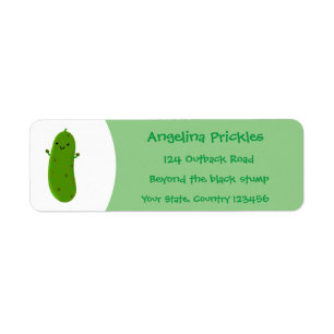 Caricature de cornichon joyeux