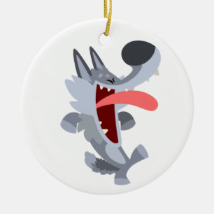 Caricature de danse mignonne ornement Wolf