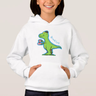 Caricature de dinosaure vert t rex