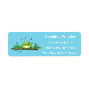 Caricature de grenouille vert mignon