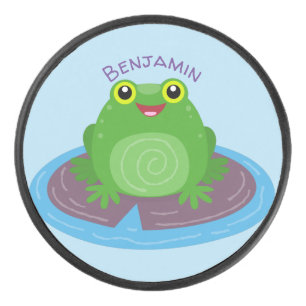 Caricature de grenouille verte mignonne