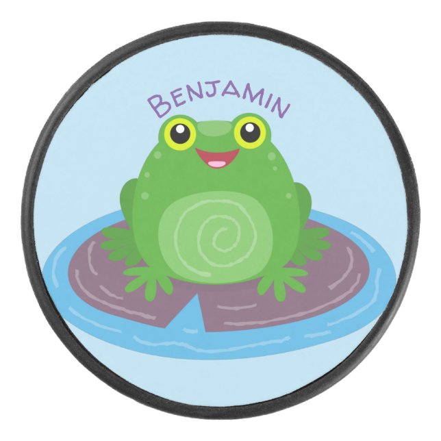 Caricature de grenouille verte mignonne (Devant)