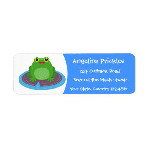 Caricature de grenouille verte mignonne