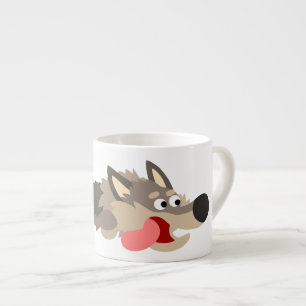 Caricature de la Flotte mignonne Wolf Espresso Mug
