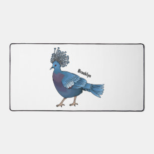 Caricature de l'oiseau pigeon couronné Victoria
