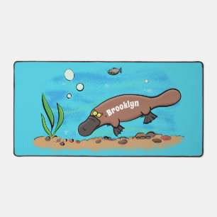 Caricature de natation de Cute platypus