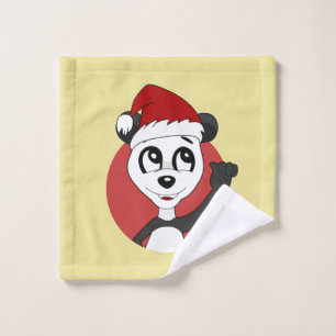Caricature de Noël avec mignon panda linge