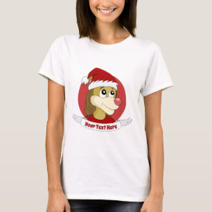 Caricature de Noël avec un mignon T-shirt lion