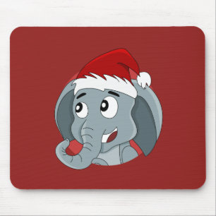 Caricature de Noël avec un mignon tapis de souris
