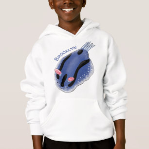 Caricature de nudibranche bleu mignon