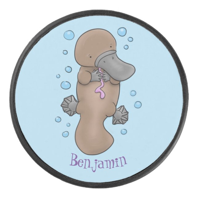 Caricature de platypus bébé très heureuse (Devant)