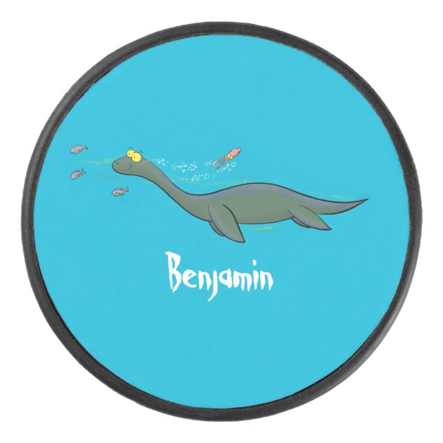 Caricature de plesiosaure, monstre marin mignon et (Devant)
