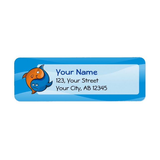 Caricature de poisson Yin Yang (Devant)