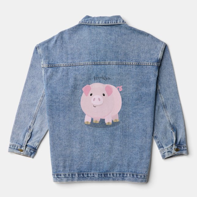 Caricature de porc mignon rose pot vendue (Verso)