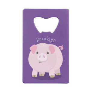 Caricature de porc mignon rose pot vendue