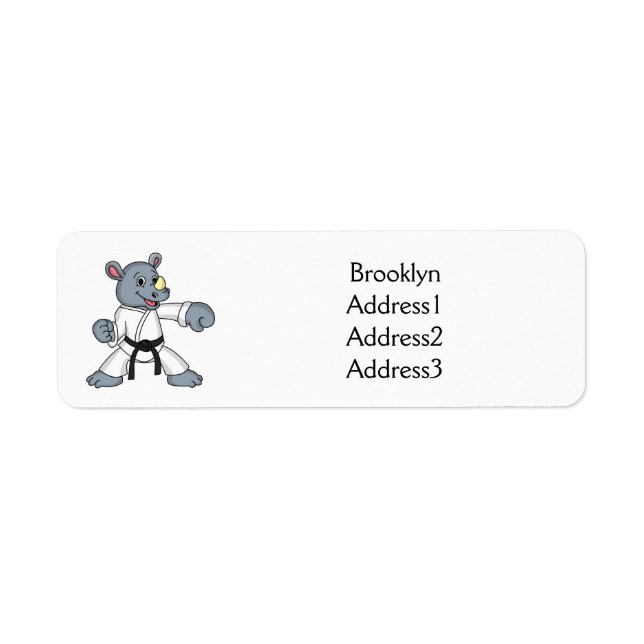 Caricature de rhino kung fu (Devant)