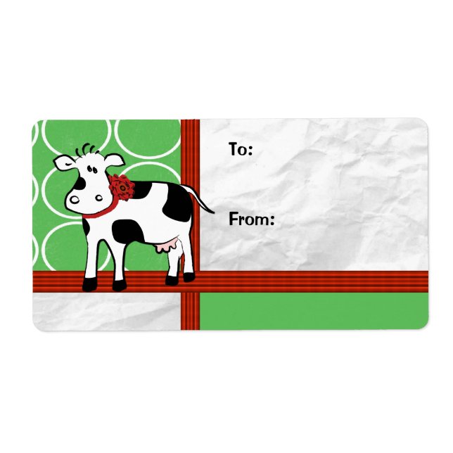 Caricature de vache de Noël Holstein (Devant)