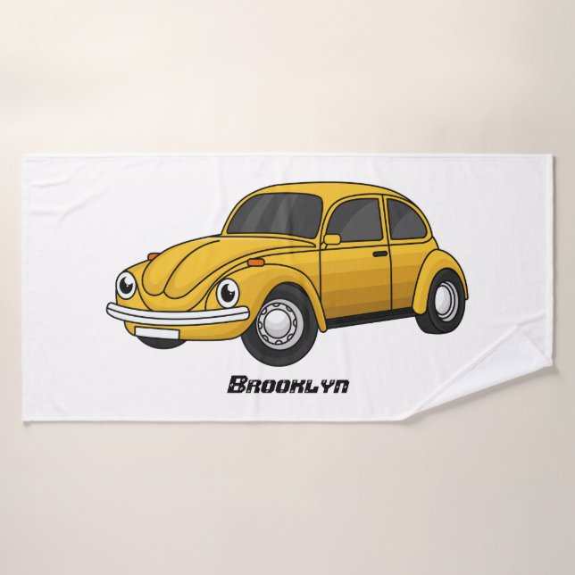 Caricature de voiture classique (Serviette de bain)