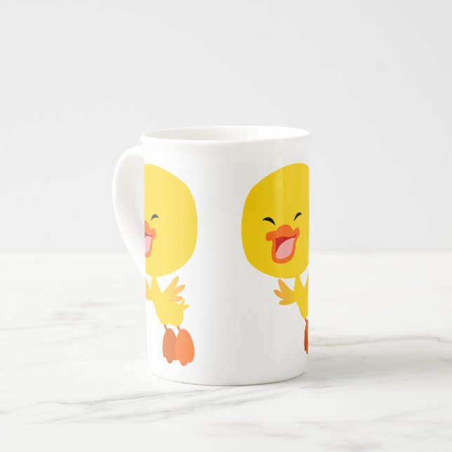 Caricature de vol mignon canard caniche Chine Mug (Devant gauche)
