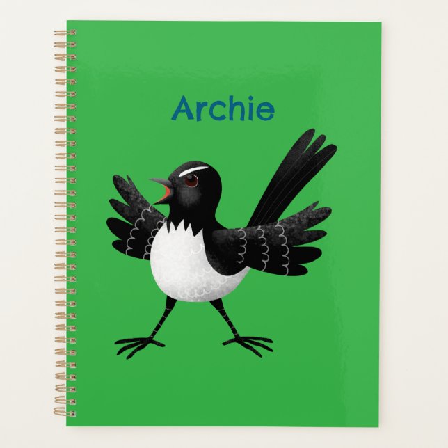 Caricature de Willie Wagtail australienne personna (Devant)