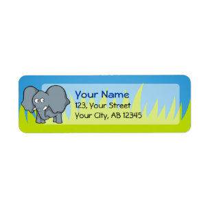 Caricature d'éléphant gris
