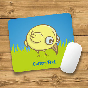 Caricature d'oiseau jaune tapis de souris