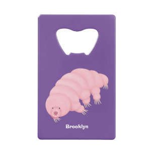Caricature d'ours d'eau tardigrade rose mignon