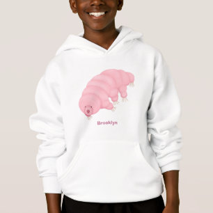 Caricature d'ours d'eau tardigrade rose mignon