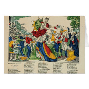 Caricature du démon de l'argent, 1860