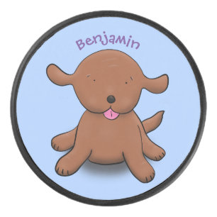 Caricature en bleu pour chien de chiot joyeux